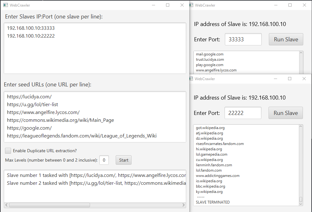 Web Crawling Project